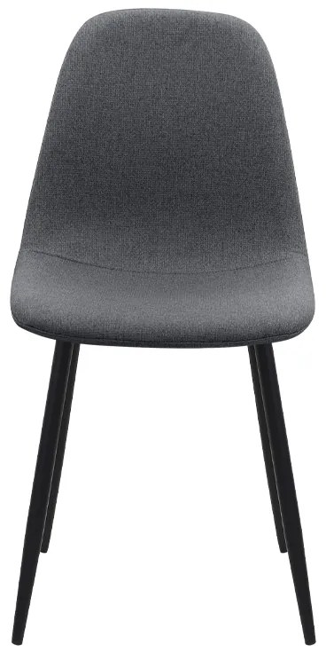 Καρέκλα τραπεζαρίας Iris Megapap γκρι ύφασμα - μεταλλικό μαύρο πόδι 43x50x85εκ.