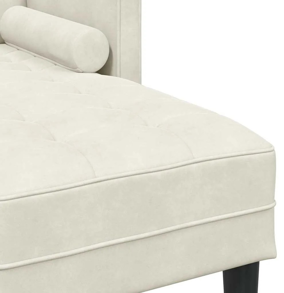 vidaXL Σετ Καναπέ με μαξιλάρι Κρεμ 173 x 131 x 67 εκ Πολυεστέρας