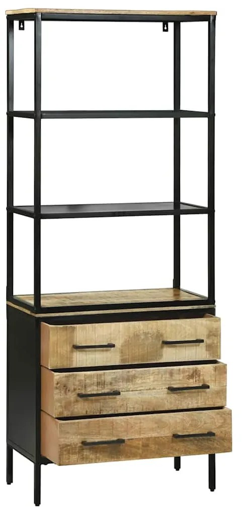 vidaXL Highboard Καφέ 70 x 35 x 180 εκ. Μασίφ ξύλο μάνγκο