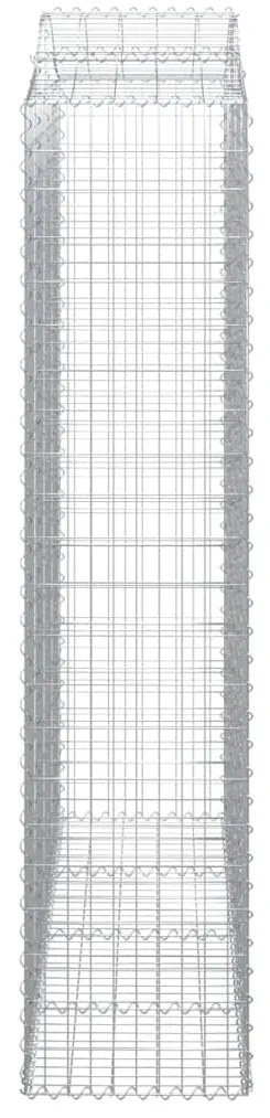 vidaXL Συρματοκιβώτια Τοξωτά 15 τεμ. 200x50x220/240 εκ. Γαλβαν. Ατσάλι