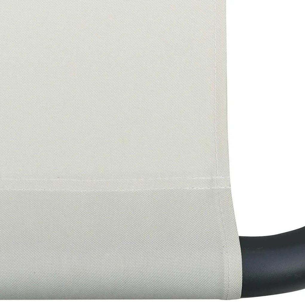 vidaXL Ξαπλώστρα - Κρεβάτι Διπλή Λευκό Κρεμ με Σκίαστρο και Μαξιλάρια