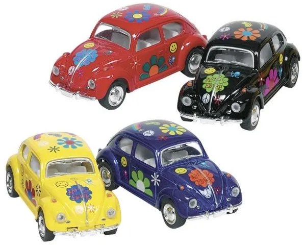 GOKI ΑΥΤΟΚΙΝΗΤΑΚΙΑ ΜΕΤΑΛΛΙΚΑ "BEETLE" VW 6,5ΕΚ. 4 ΧΡΩΜΑΤΑ - 12 ΤΕΜ