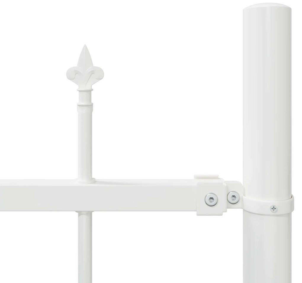 vidaXL Fence Κήπου με Θόλο Λευκό 5,1x1 μ Χάλυβας