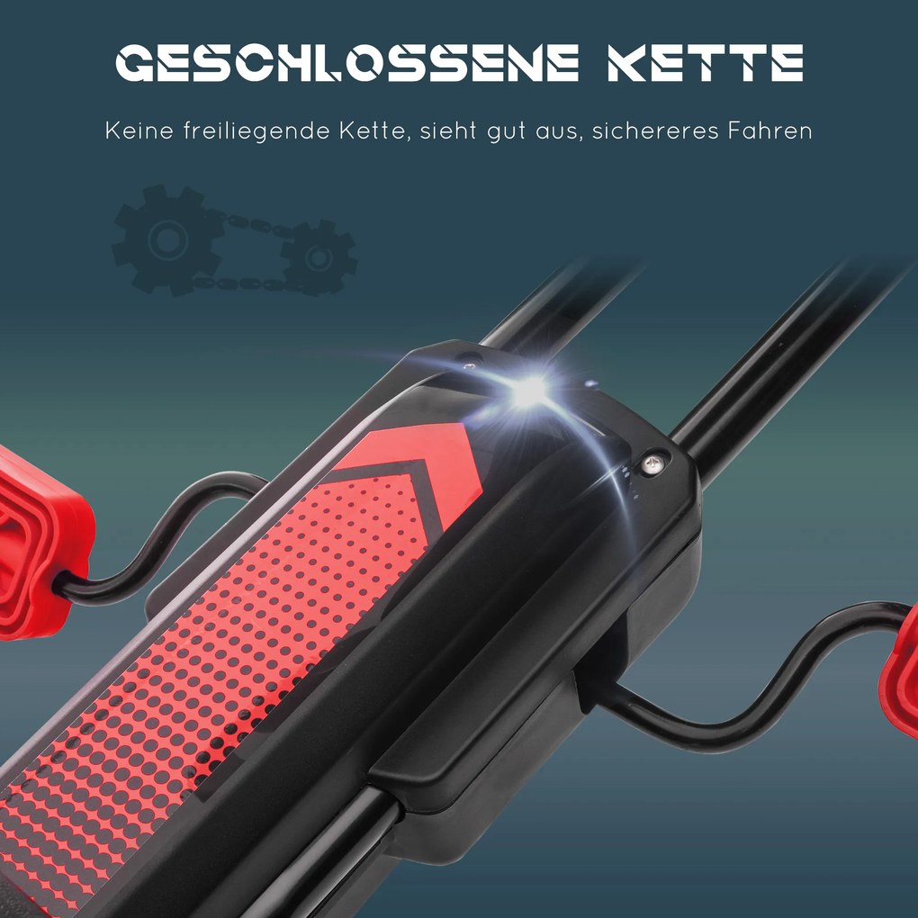 HOMCOM Παιδικό Καρτ, με πεντάλ, ρυθμιζόμενο κάθισμα, εσωτερικού & εξωτερικού χώρου, από 5 ετών, Κόκκινο+Μαύρο, 121 x 58 x 61 εκ.