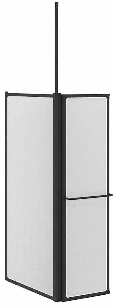 vidaXL Διαχωριστικό ντους Other Μαύρο 120 x 70 x 137 εκ Αλουμίνιο