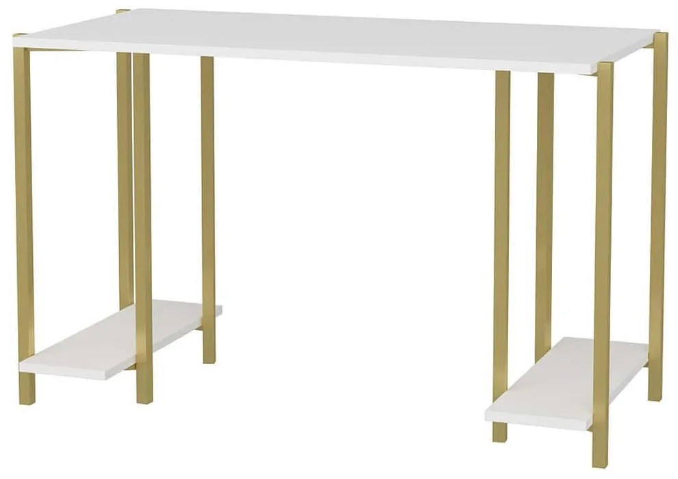 Γραφείο Academy 322RTC1405 125,2x60x73,8cm Gold-White