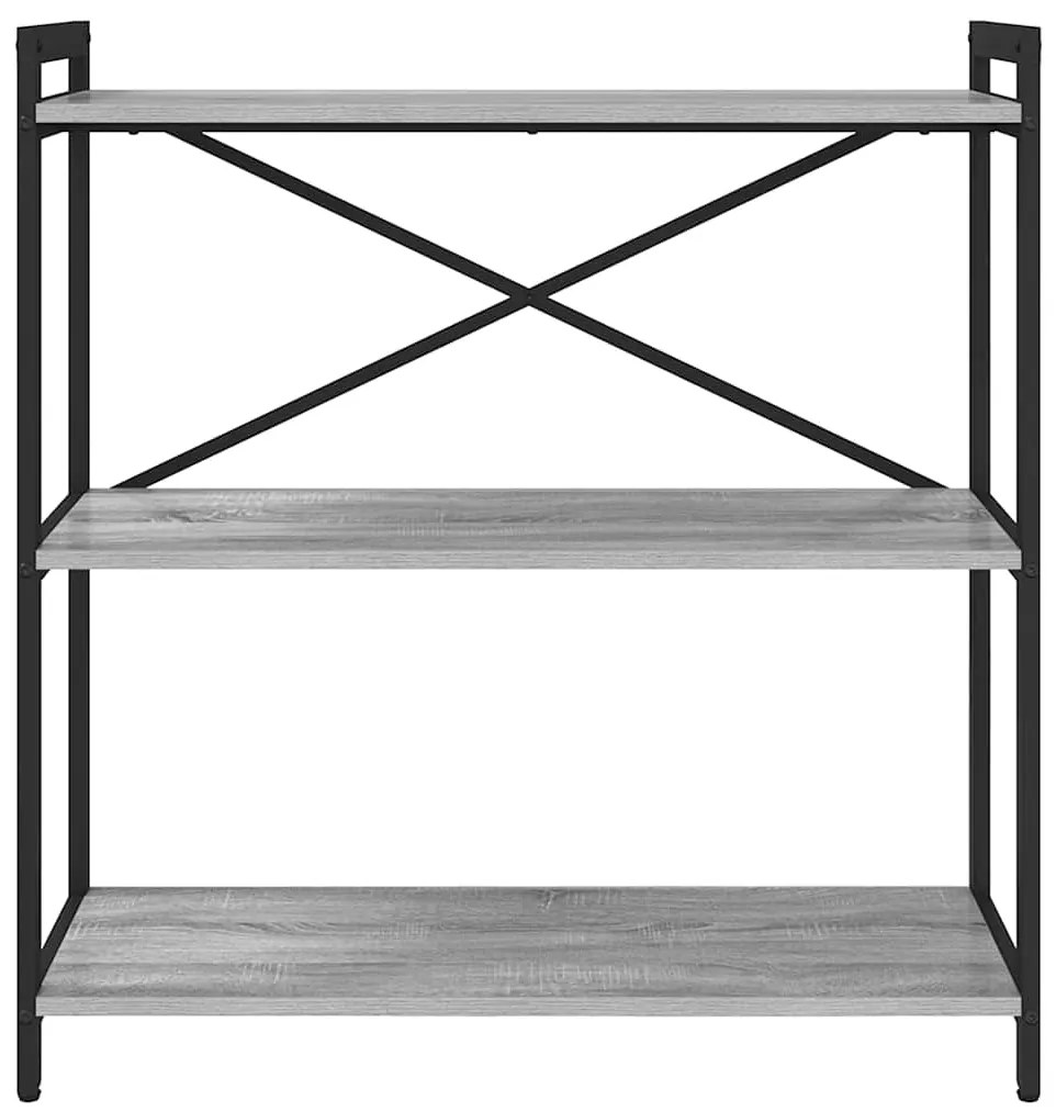 vidaXL Βιβλιοθήκη Γκρι sonoma 80 x 30 x 83 εκ Επεξεργασμένο ξύλο