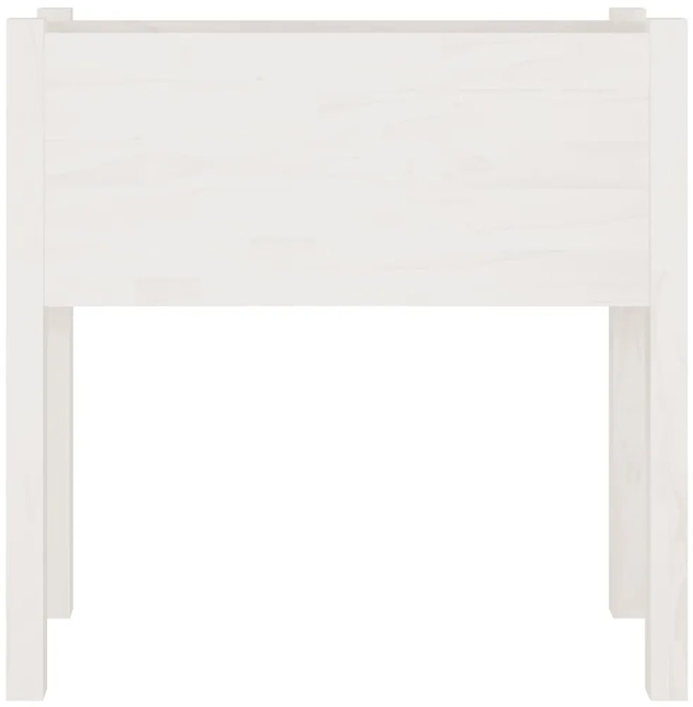 vidaXL Ζαρντινιέρες 2 τεμ. Λευκό 70 x 31 x 70 εκ από Μασίφ Ξύλο Πεύκου