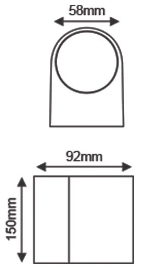 GU10 WALL LUMINAIRE PLASTIC 230V AC WHITE IP65 MAX.2X3W LED - SL8211GU10W - SL8211GU10W