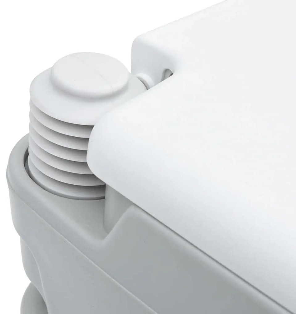 vidaXL Τουαλέτα Κάμπινγκ Γκρι και Λευκό 41,5 x 36,5 x 30 cm