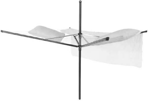 Brabantia Lift-O-Matic outdoor space 1003467, 50 m, Ρυθμιζόμενο ύψος, Μεταλλική ακίδα εκσκαφής, Θήκη, Τσάντα με κλιπς, Ανθεκτικό στη διάβρωση, Μαύρο