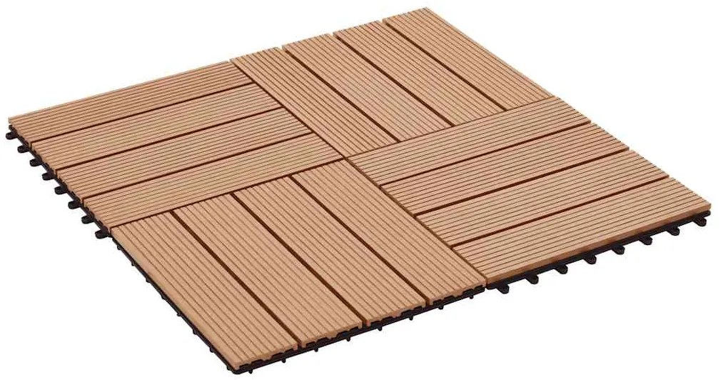 vidaXL Πλακάκια Deck 22 τεμ. Χρώμα Teak 30 x 30 εκ. 2 μ² από WPC