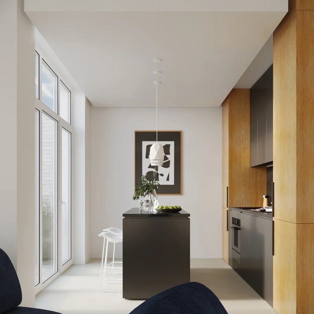 Sollux Κρεμαστό φωτιστικό Gobi 1,1xE27/15w, Χρώμα άσπρο