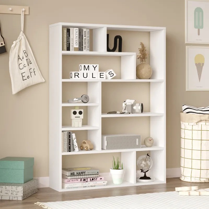 ΒΙΒΛΙΟΘΗΚΗ DECORA PAKOWORLD ΣΕ ΛΕΥΚΗ ΑΠΟΧΡΩΣΗ 90X22X123.6ΕΚ