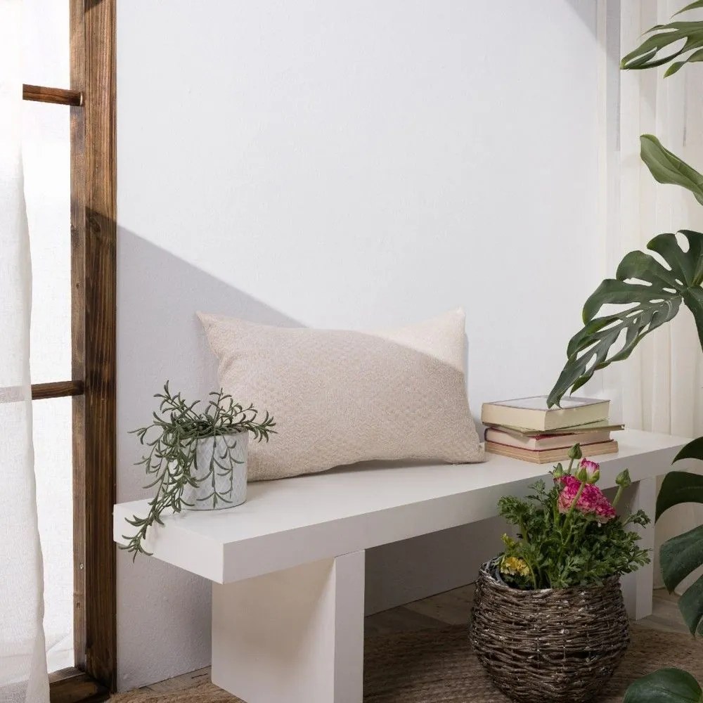 Μαξιλαροθήκη Διακοσμητική Treviso 01 Ecru Teoran 30X50 Cotton-Polyester