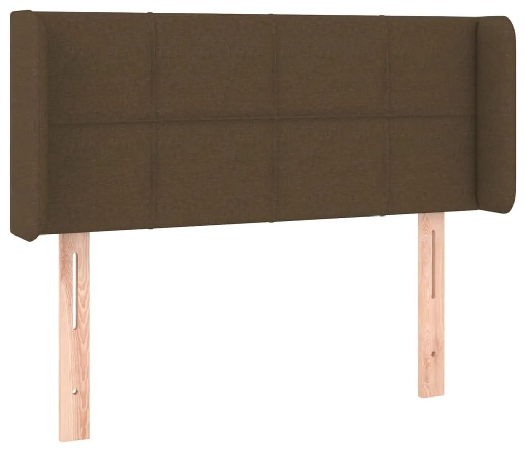 vidaXL Κεφαλάρι με Πτερύγια Σκούρο Καφέ 83x16x78/88 εκ. Υφασμάτινο