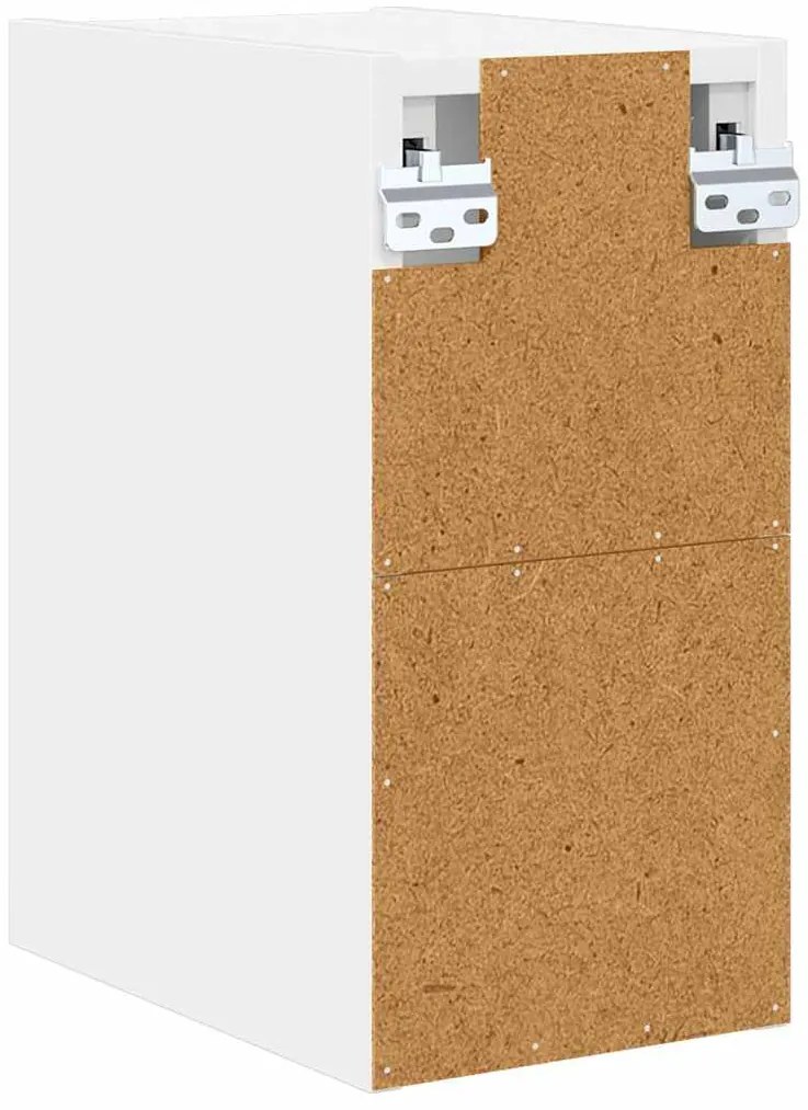 vidaXL Κρεμαστό ντουλάπι με αποθήκευση Riga Λευκό 20 x 29,5 x 40 εκ.