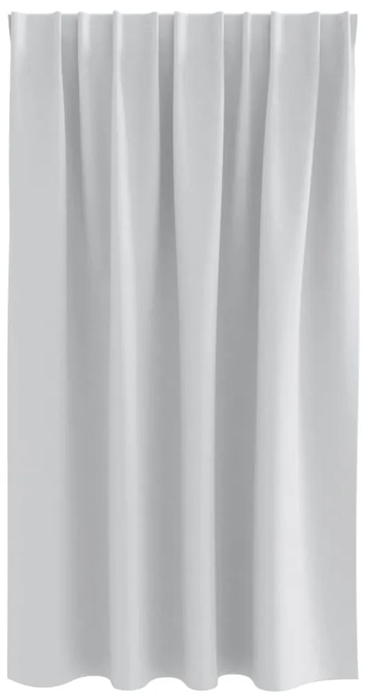 vidaXL Κουρτίνες με κουρτίνες 2 pcs Ανοιχτό Γκρι 140x140cm Πολυεστέρας