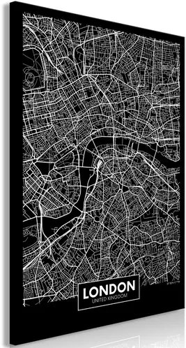 Πίνακας - Dark Map of London (1 Part) Vertical - 80x120