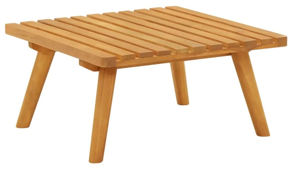 vidaXL Υποπόδιο Κήπου 60x60x29 εκ. από Μασίφ Ξύλο Ακακίας με Μαξιλάρι