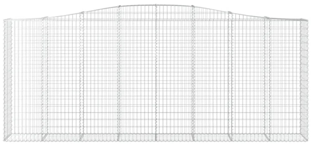 vidaXL Συρματοκιβώτια Τοξωτά 2 τεμ. 400x50x160/180 εκ. Γαλβαν. Ατσάλι