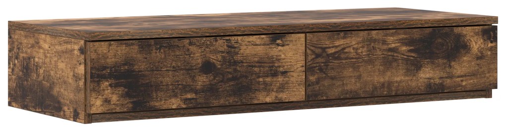 vidaXL Συρτάρια Κρεβατιού Καπνιστής Δρυς 100x36,5x16,5 εκ. Επεξεργασμένο Ξύλο