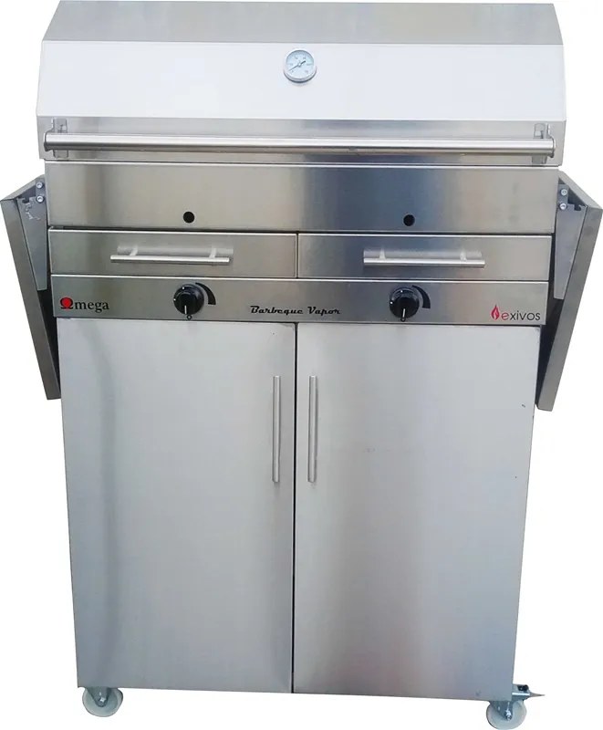 BBQ Υγραερίου  INOX Exivos Ωmega Plus με ερμάριο - 11,2kW