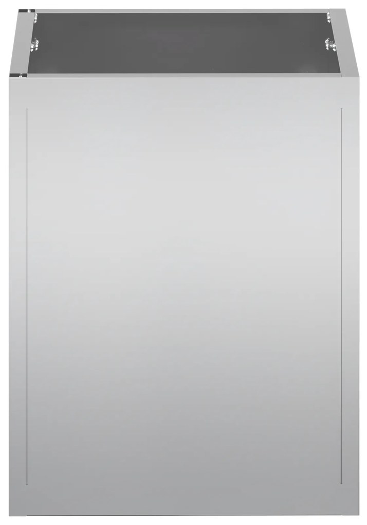 vidaXL Γλάστρα Κήπου Ασημί 50 x 32 x 40 εκ Γαλβανισμένος χάλυβας