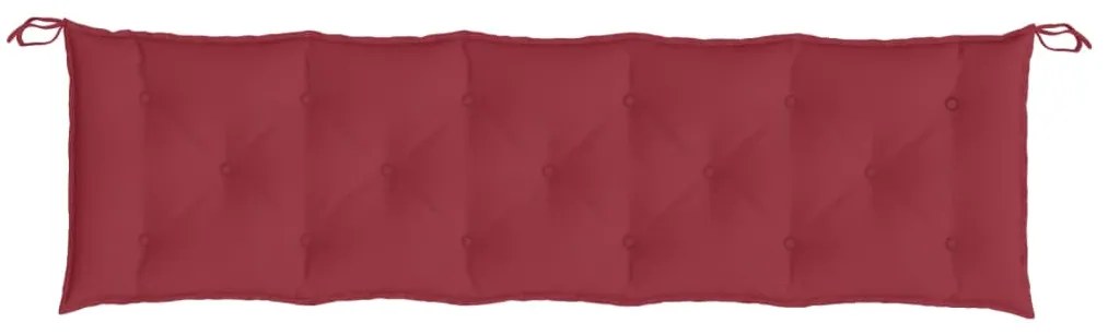 vidaXL Μαξιλάρια Πάγκου Κήπου 2 τεμ. Μπορντό 180x50x7cm Ύφασμα Oxford