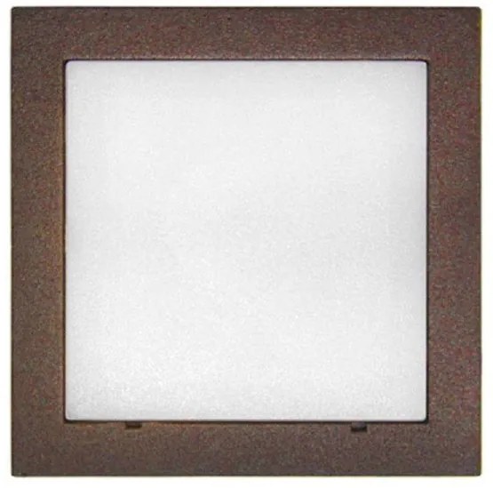 Απλίκα Φωτιστικό Τοίχου 16 LED 1W IP54 Στεγανό Τετράγωνο Lumen-3-97338100-Σκουριασμένο 3-97338100