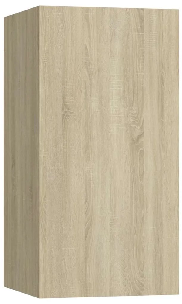 vidaXL Έπιπλα Τηλεόρασης 2 τεμ. Δρυς 30,5x30x60 εκ. από Επεξ. Ξύλο
