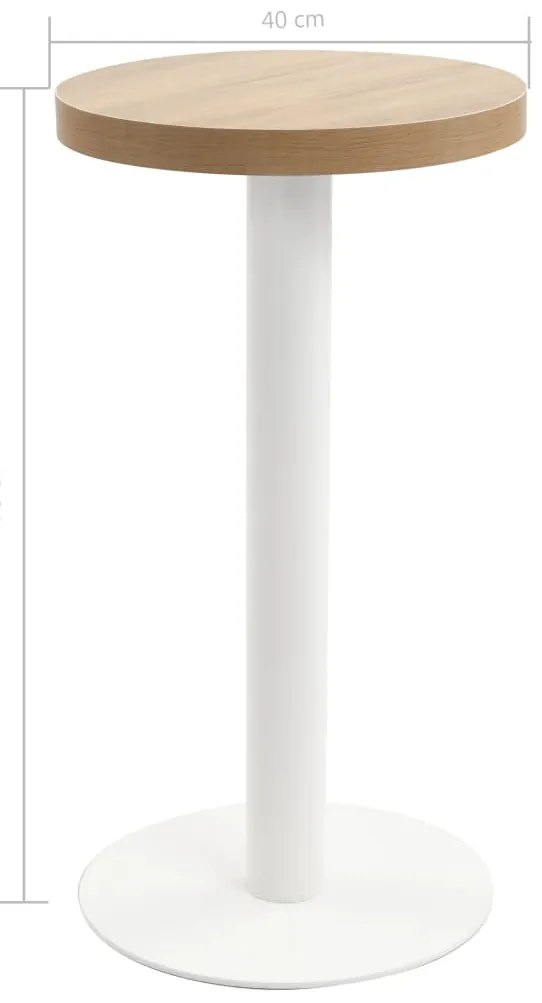 vidaXL Τραπέζι Bistro Ανοιχτό Καφέ 40 εκ. από MDF