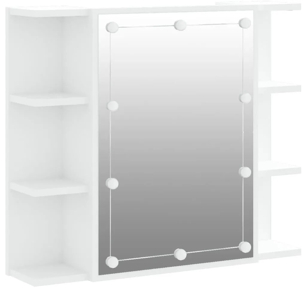 Έπιπλο Καθρέπτη με LED Λευκό 70 x 16,5 x 60 εκ. - Λευκό