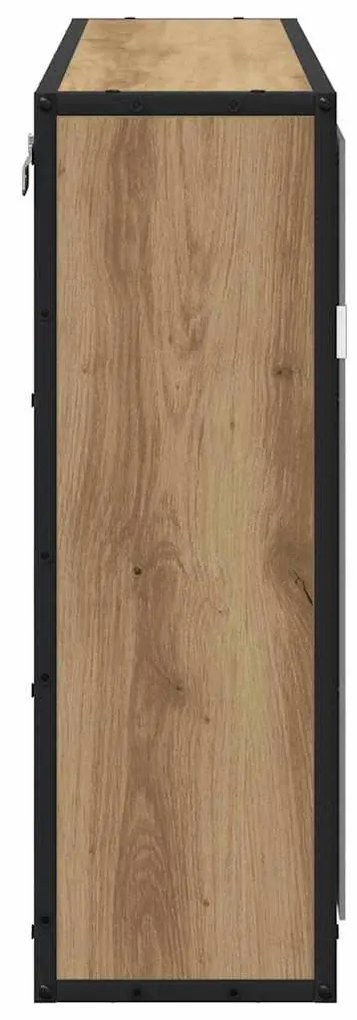 vidaXL Καθρέφτης Ντουλάπα Μπάνιου με ράφι artisan δρυς 65 x 20 x 60 εκ