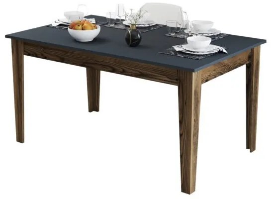 ΤΡΑΠΕΖΙ ΤΡΑΠΕΖΑΡΙΑΣ STANDARD HM9507.01 ΜΕΛΑΜΙΝΗ ΚΑΡΥΔΙ-ΑΝΘΡΑΚΙ ΜΕ ΑΠΟΘ.ΧΩΡΟ 145x88x75Yεκ.