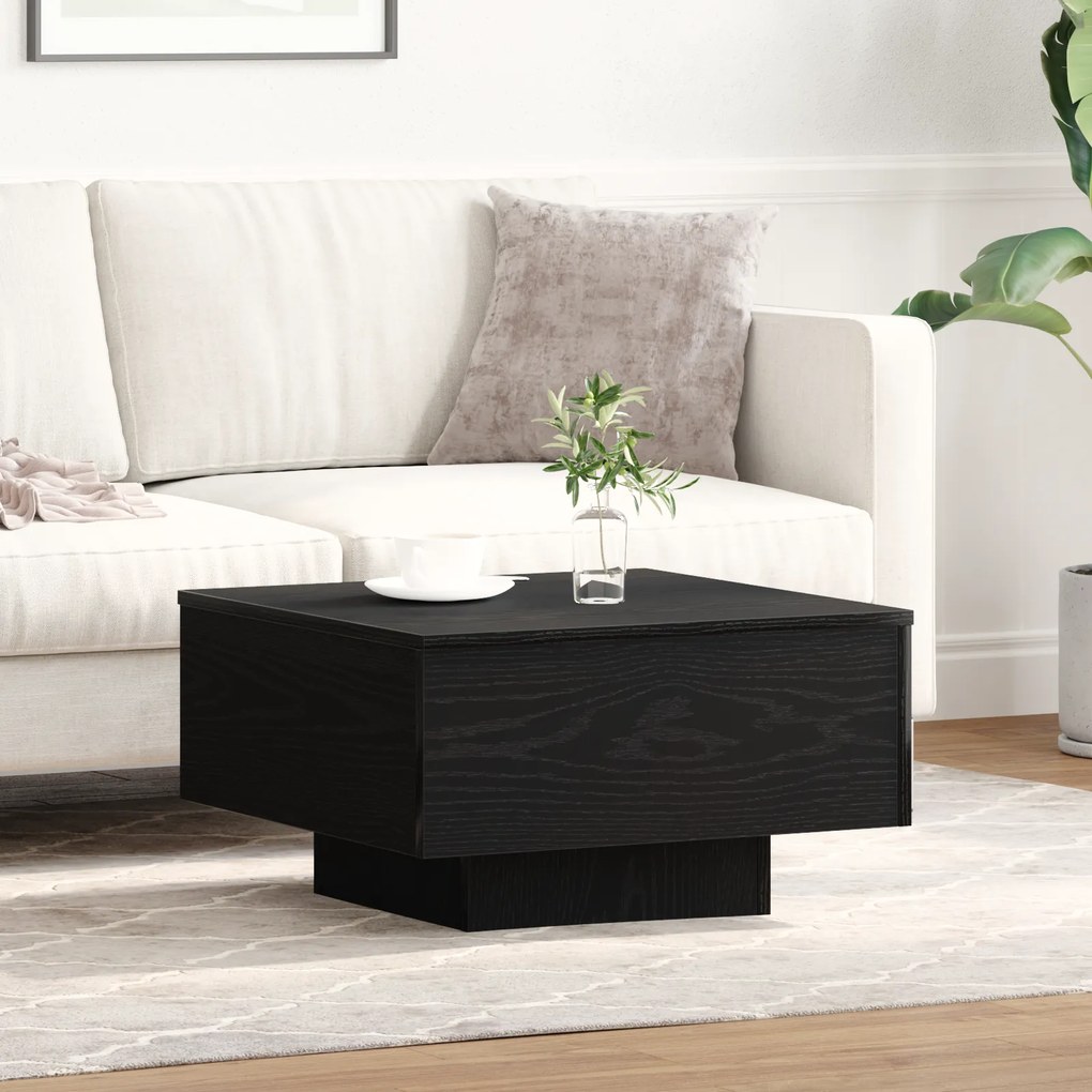 vidaXL Τραπεζάκι σαλονιού Μαύρο Δρυς 55x55x31 εκ από επεξεργασμένο ξύλο