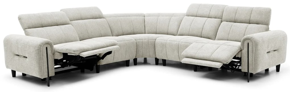 ΓΩΝΙΑΚΟΣ ΚΑΝΑΠΕΣ ΜΕ RECLINE ORACLE HM3290.02 ΜΠΕΖ ΥΦΑΣΜΑ 260x260x90(κάθισμα)x94Υεκ.