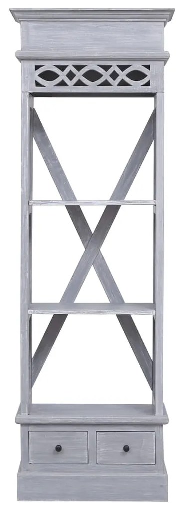 vidaXL Βιτρίνα 60 x 30 x 175 εκ. από Μασίφ Μαόνι