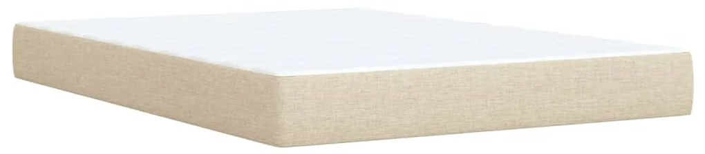 ΚΡΕΒΑΤΙ BOXSPRING ΜΕ ΣΤΡΩΜΑ ΚΡΕΜ 140X190 ΕΚ. ΥΦΑΣΜΑΤΙΝΟ 3291280