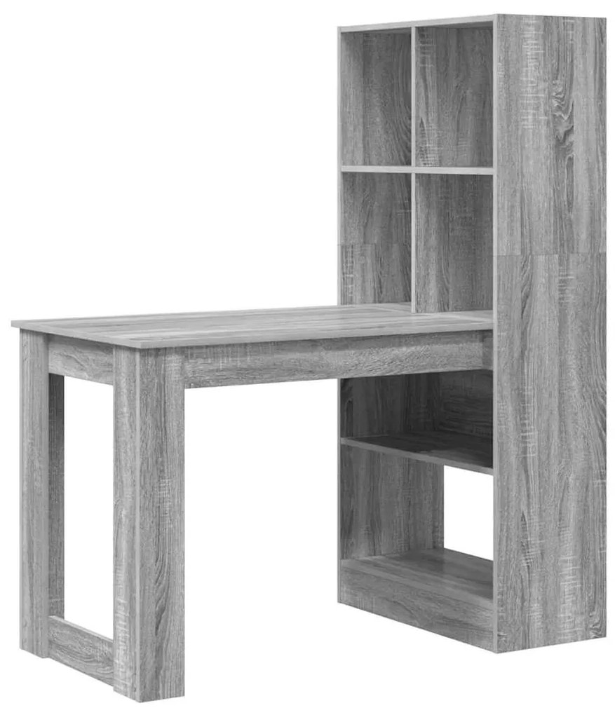 vidaXL Γραφείο Γκρίζο Σονομα 122 x 67 x 145 εκ. Επεξεργασμένο ξύλο