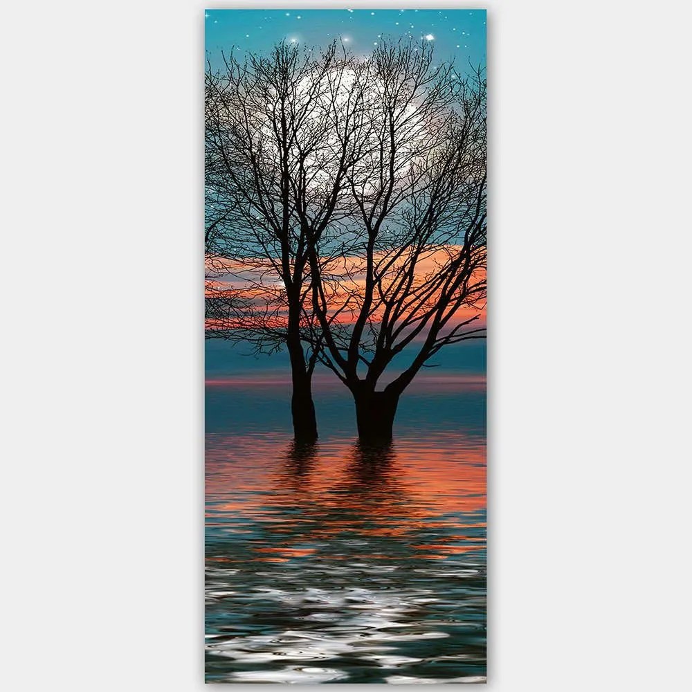 Πίνακας Καμβάς 451ERN2085 50x120cm Multi Wallity Κάθετοι Ξύλο, Καμβάς