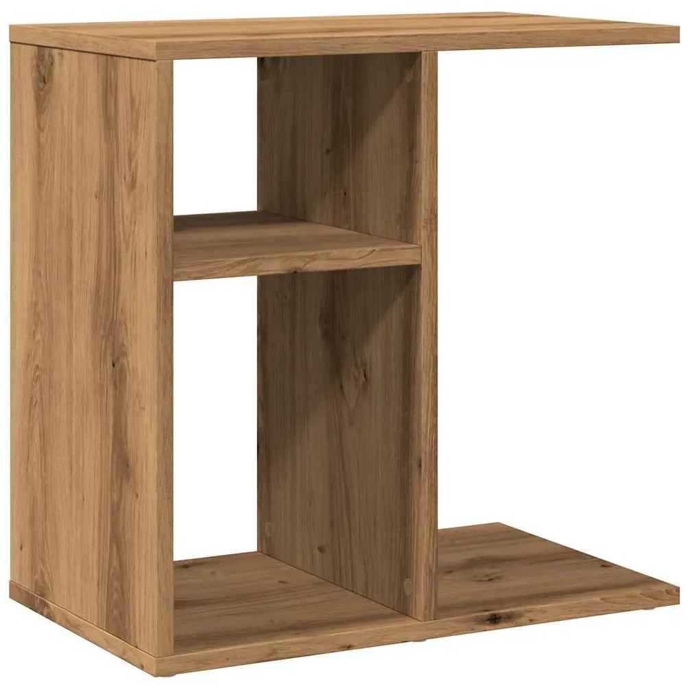 vidaXL Side Table Artisan Oak 50x30x50 cm Κατασκευασμένο ξύλο