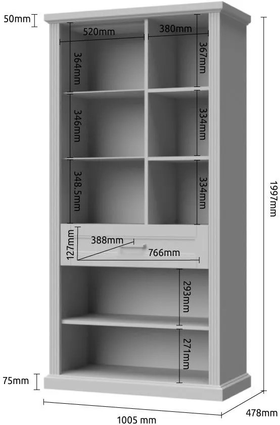 Βιτρίνα Tahoma 3D1S-Anthraki