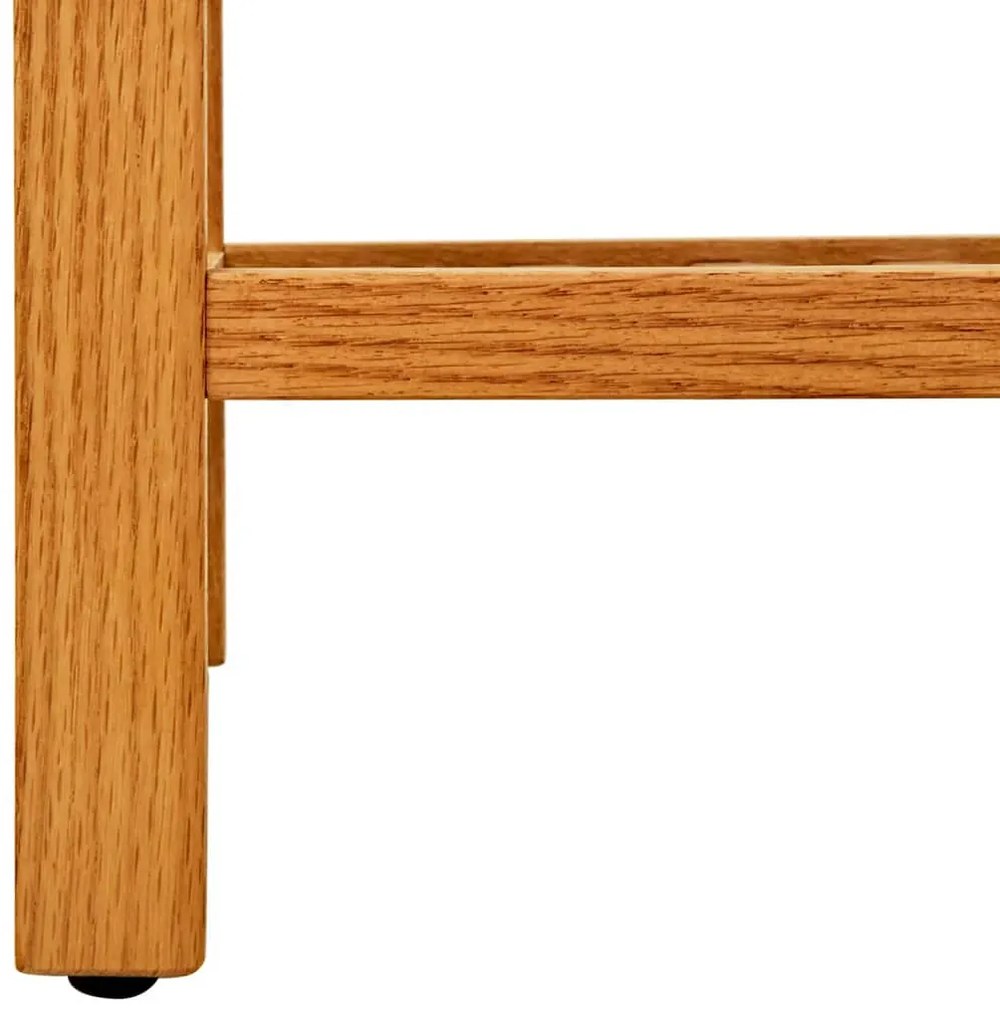 vidaXL Παπουτσοθήκη με 4 Ράφια 100 x 27 x 80 εκ. από Μασίφ Ξύλο Δρυός