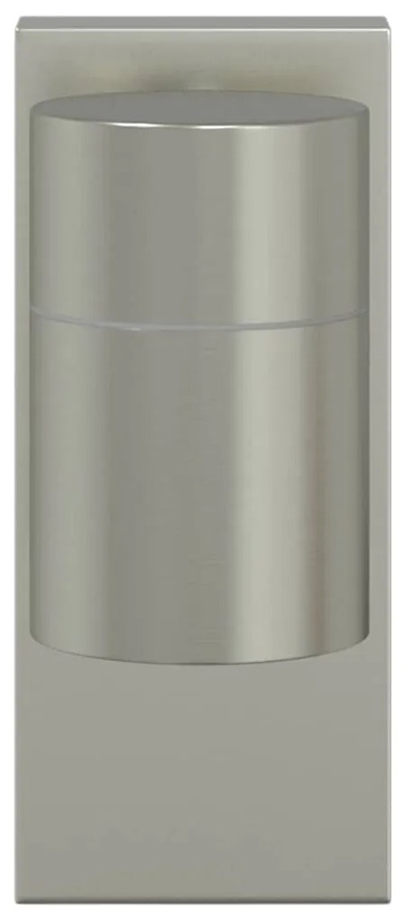 vidaXL Εξωτερικά Φωτιστικά Τοίχου 2 pcs Ασημί 6.5 x 10.5 x 16 εκ.