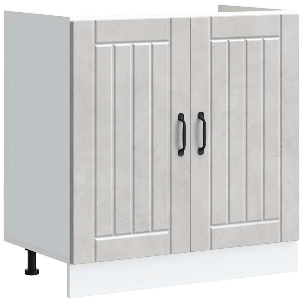 Ντουλάπι βάσης νεροχύτη "Lucca" Σκυρόδεμα Γκρι Τεχνητό ξύλο