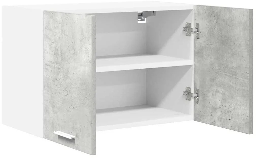 vidaXL Κρεμαστό ντουλάπι με αποθήκευση 2 pcs Σκυρόδεμα Γκρι και Λευκό