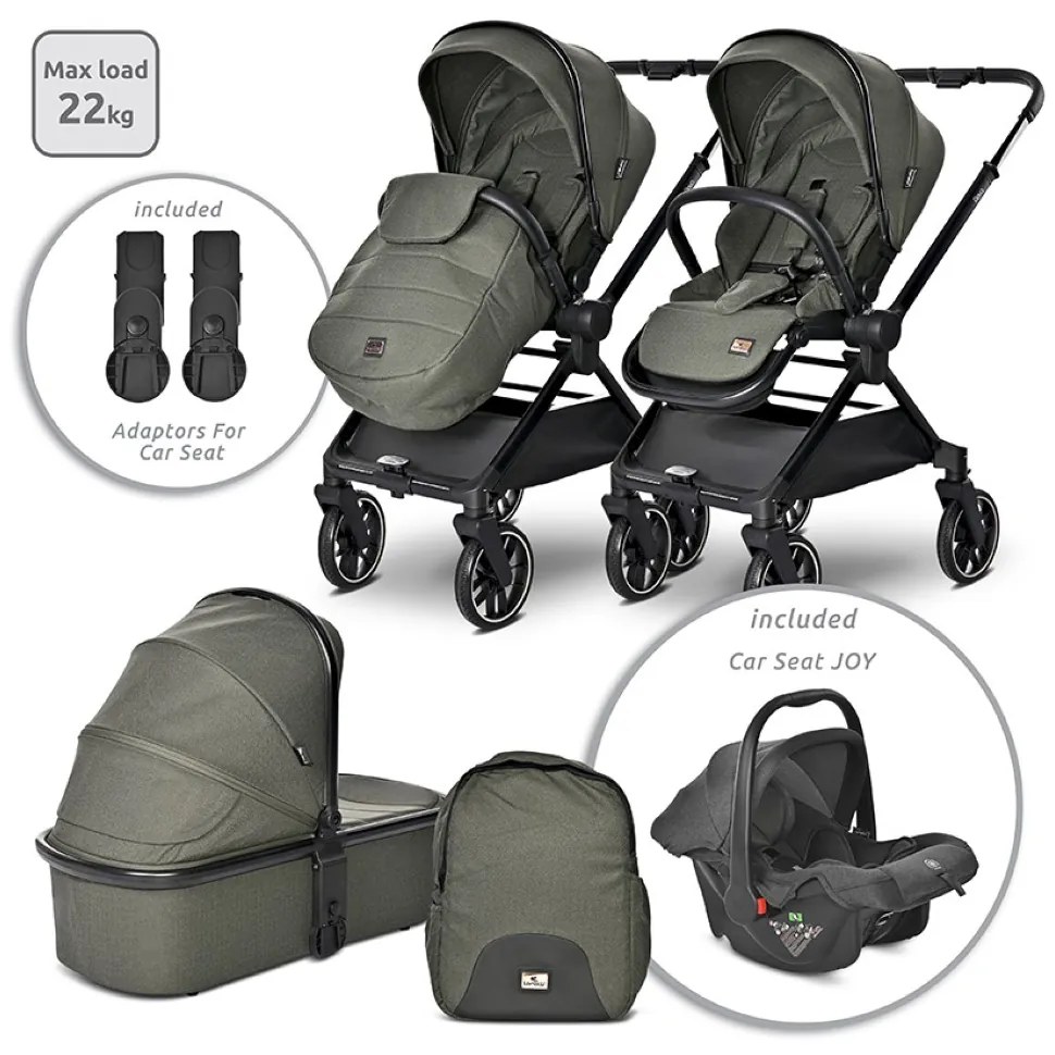 LORELLI ΠΟΛΥΚΑΡΟΤΣΙ 3 ΣΕ 1 ΜΕ ΣΚΛΗΡΗ ΚΑΛΑΘΟΥΝΑ REYA GREEN 10021952411