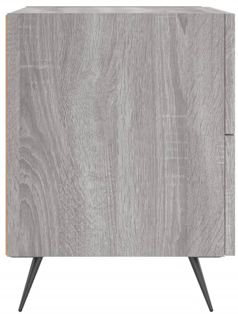 vidaXL Κομοδίνα 2 τεμ. Γκρι Sonoma 40 x 35 x 47,5 εκ. Επεξεργ. Ξύλο