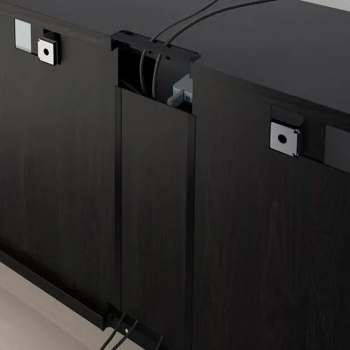 BESTÅ σύνθεση αποθήκευσης TV/γυάλινες πόρτες/συρτάρια με μαλακό κλείσιμο, 300x42x231 cm 794.110.32